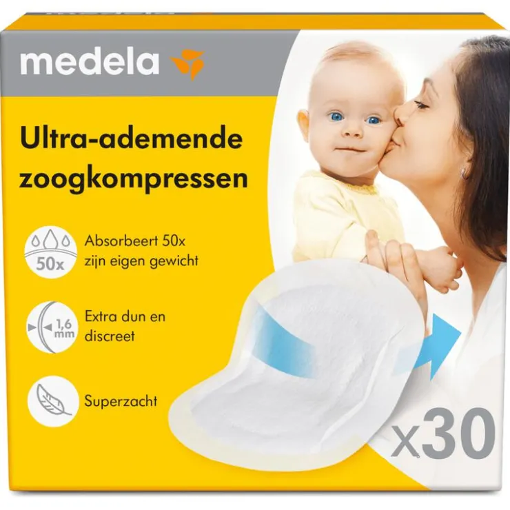 Medela Ultra-ademende Zoogkompressen 30 stuks
