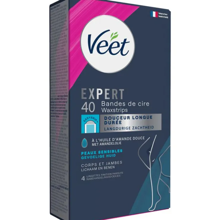 Heren Veet Expert Ontharingsstrips Lichaam & benen Gevoelige Huid 40 stuks