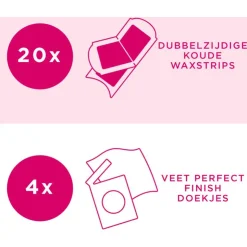 Heren Veet Minima Ontharingsstrips Benen & Lichaam Hypoallergeen 40 stuks