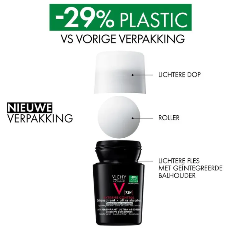 Heren Vichy Homme Deodorant Roller 72U 50 ML