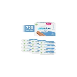 Waterwipes Billendoekjes Plasticvrij Gevoelige Huid Voordeeldoos 12x60 stuks