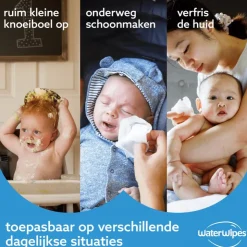 Waterwipes Billendoekjes Plasticvrij Gevoelige Huid Voordeeldoos 12x60 stuks