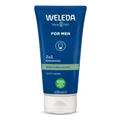 Heren Weleda Men 2-in-1 reinigingsgel voor gezicht & baard