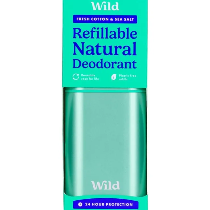 Wild Cosmetics Limited Wild Aqua Case Fresh Cotton & Sea Salt Starterpack Deodorant Stick 1 Stuk