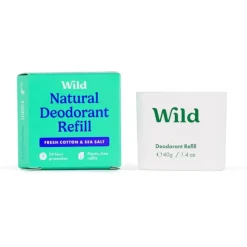 Wild Cosmetics Limited Wild Fresh Cotton & Sea Salt Refill Deodorant Stick 40 gram