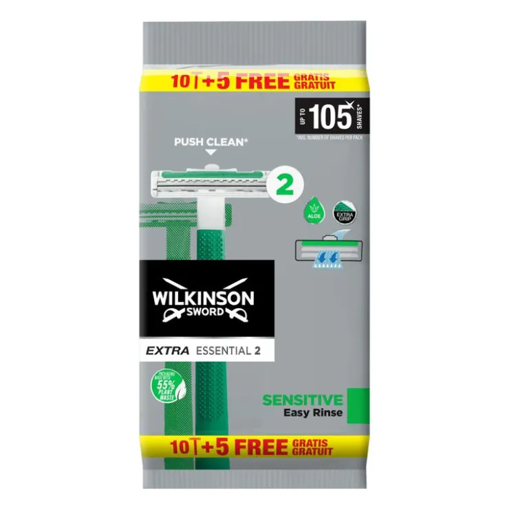 Heren Wilkinson Sword Extra 2 Sensitive Wegwerpmesjes 10+5 gratis