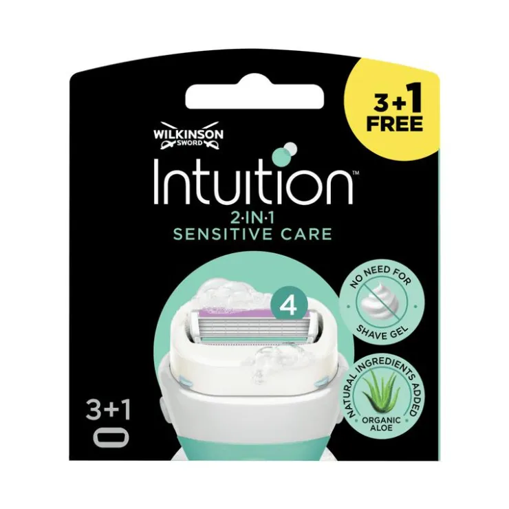 Heren Wilkinson Sword Intuition Sensitive Care Scheermesjes 3+1 gratis