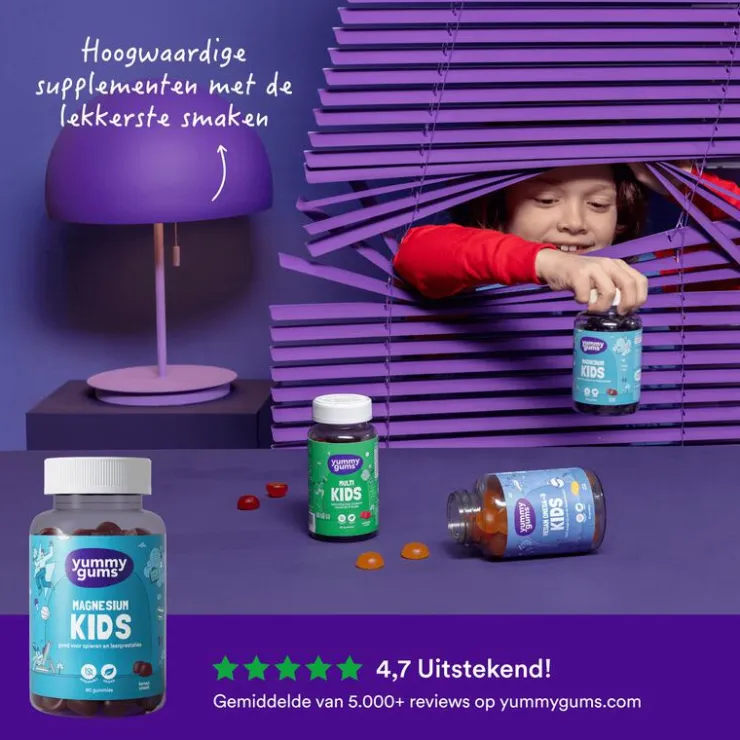 Yummygums Yummugums Kids Magnesium Suikervrij 60 stuks