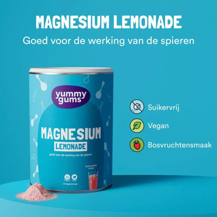 Yummygums Yummygum Magnesium Lemonade Suikervrij 240 GR