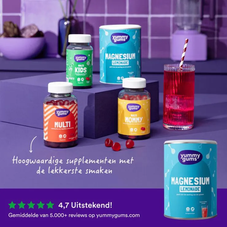 Yummygums Yummygum Magnesium Lemonade Suikervrij 240 GR
