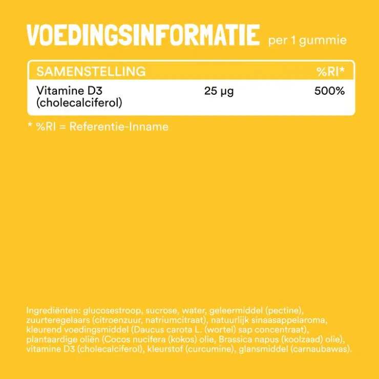 Yummygums Yummygum Vitamine D3 Suikervrij 60 stuks