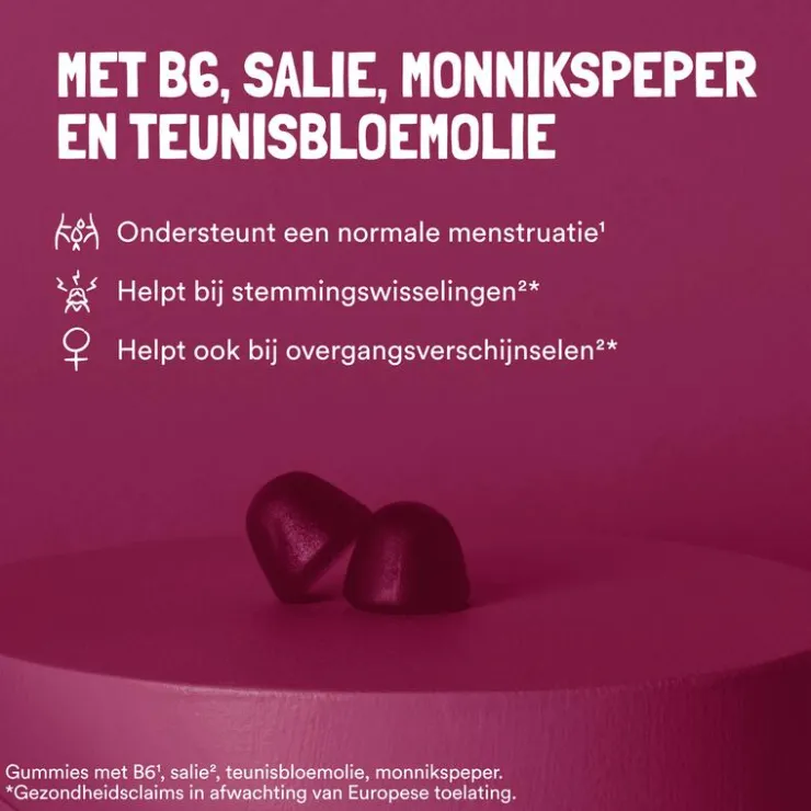 Yummygums Hormone Support gummies - suikervrij - 60 stuks
