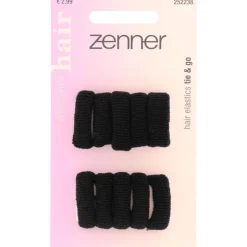 Zenner Haarelastiek Rollup Zwart 10 stuks