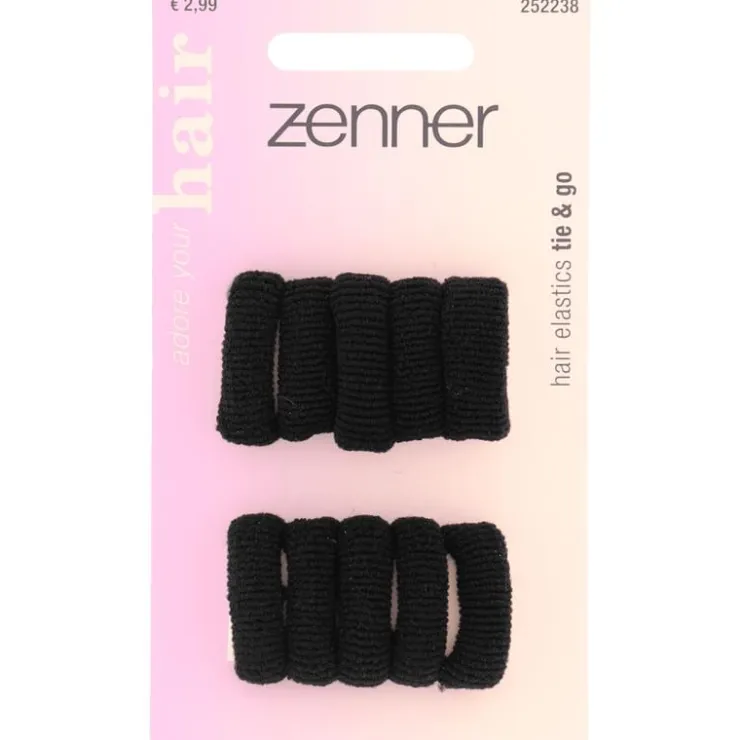 Zenner Haarelastiek Rollup Zwart 10 stuks