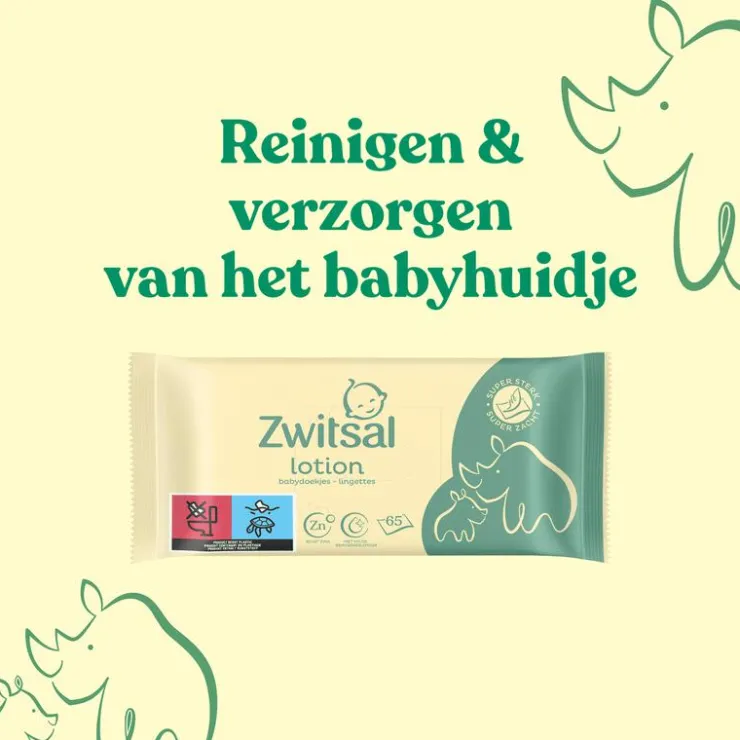 Zwitsal Lotion Billendoekjes 15 x 65 Stuks